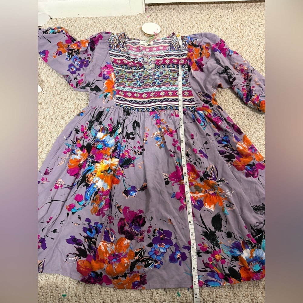 Umgee Multicolor Geometric Pattern mini dress size S new with tag - Picture 7 of 8